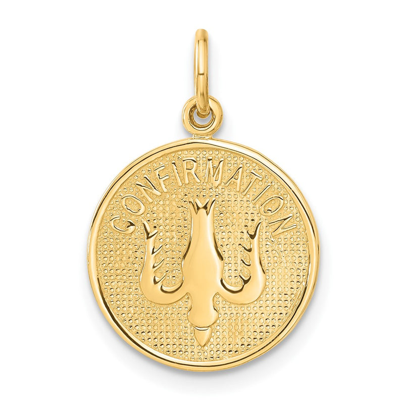 14k Yellow Gold Confirmation w/Dove Medal Charm