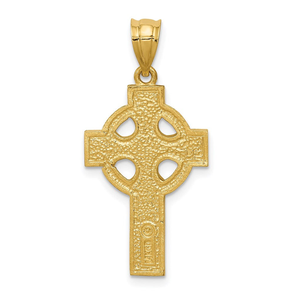 14k Yellow Gold Celtic Cross Charm