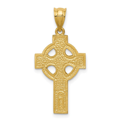 14k Yellow Gold Celtic Cross Charm