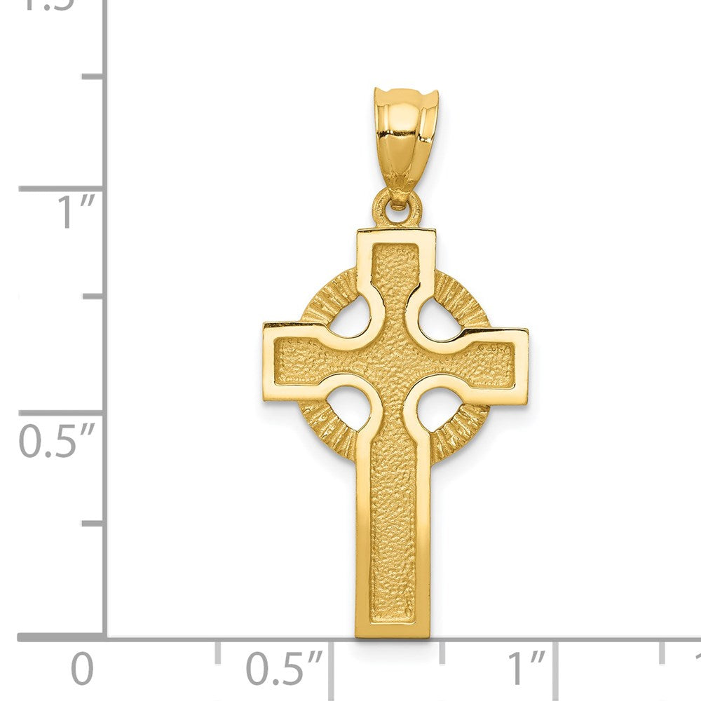 14k Yellow Gold Celtic Cross Charm