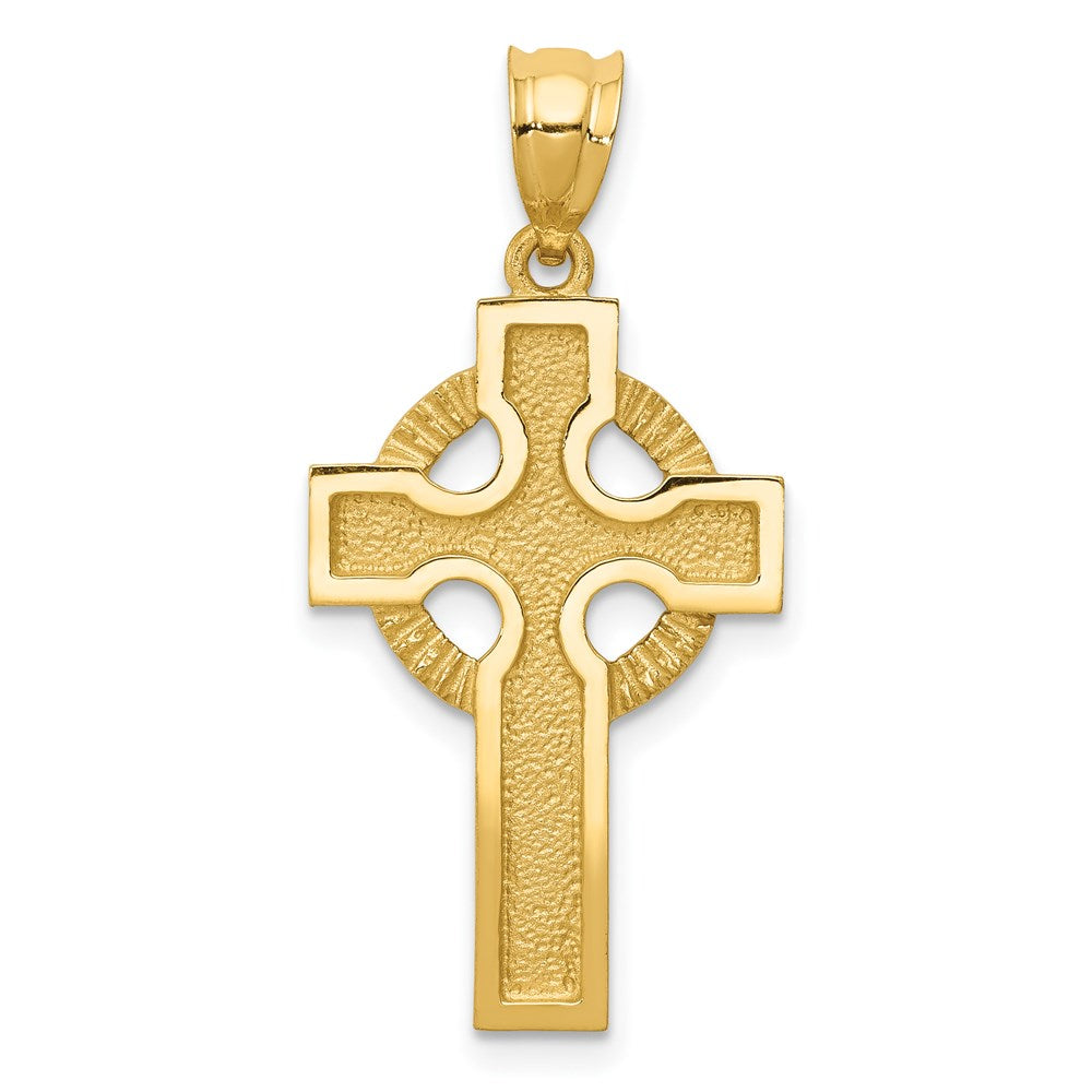 14k Yellow Gold Celtic Cross Charm