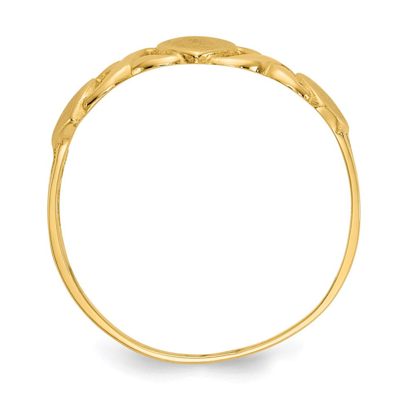 14K Yellow Gold Triple Heart Ring