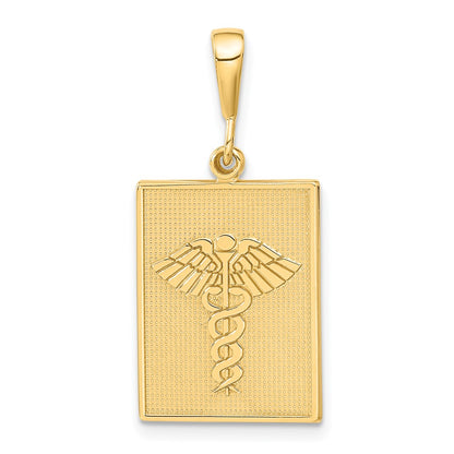 14k Yellow Gold Caduceus Pendant