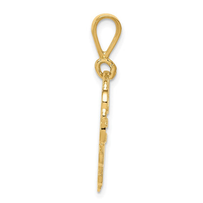 14k Yellow Gold Happy Anniversary Charm