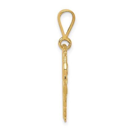 14k Yellow Gold Reversible 50th ANNIVERSARY Charm