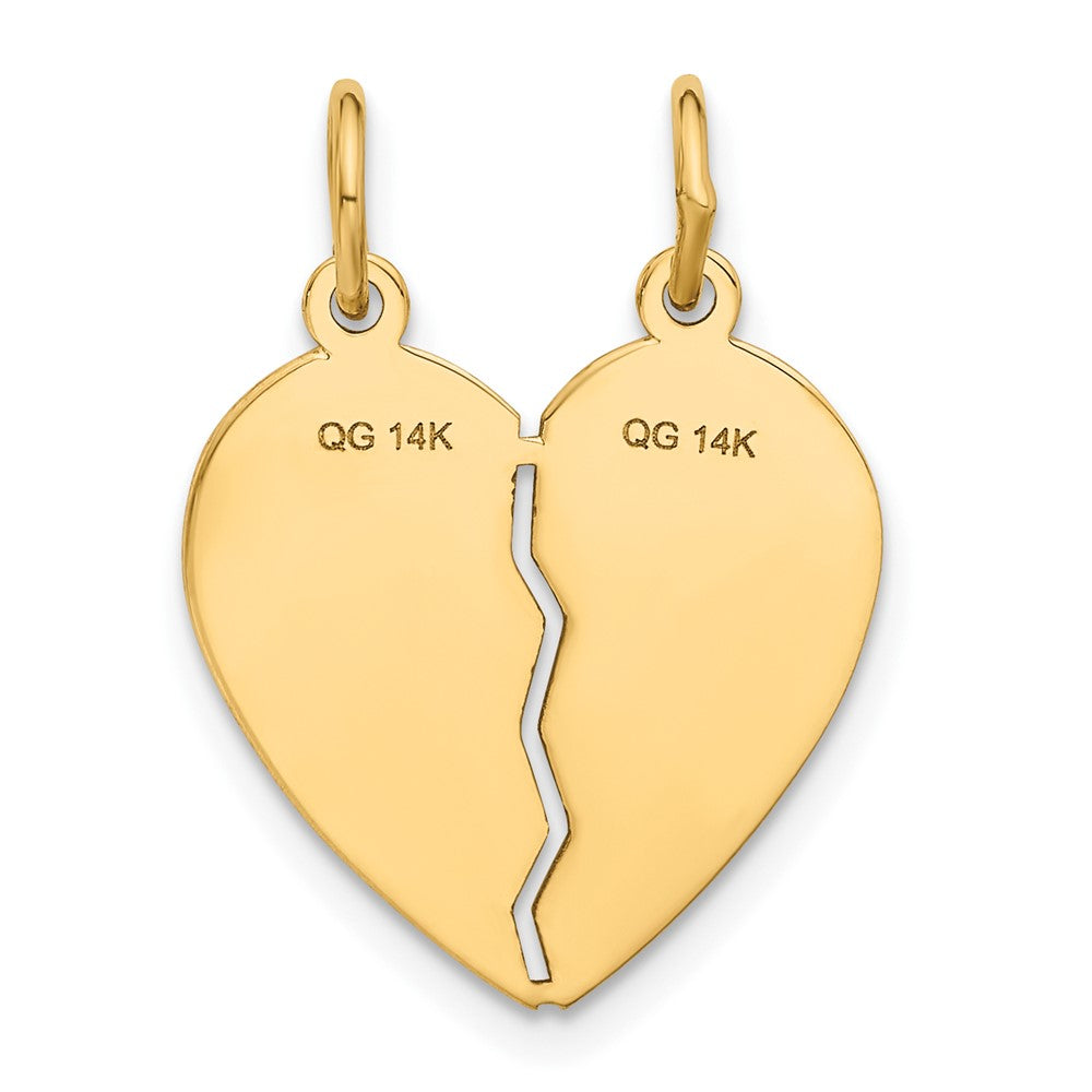 14k Yellow Gold Best Sister Break-apart Charm