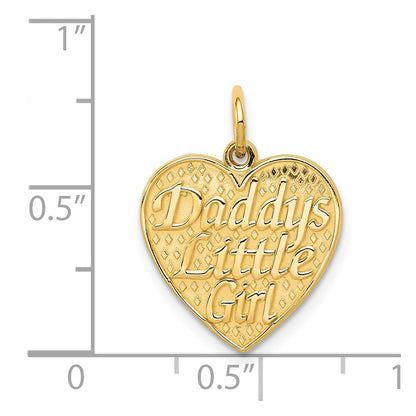14k Yellow Gold DADDYS LITTLE GIRL Charm