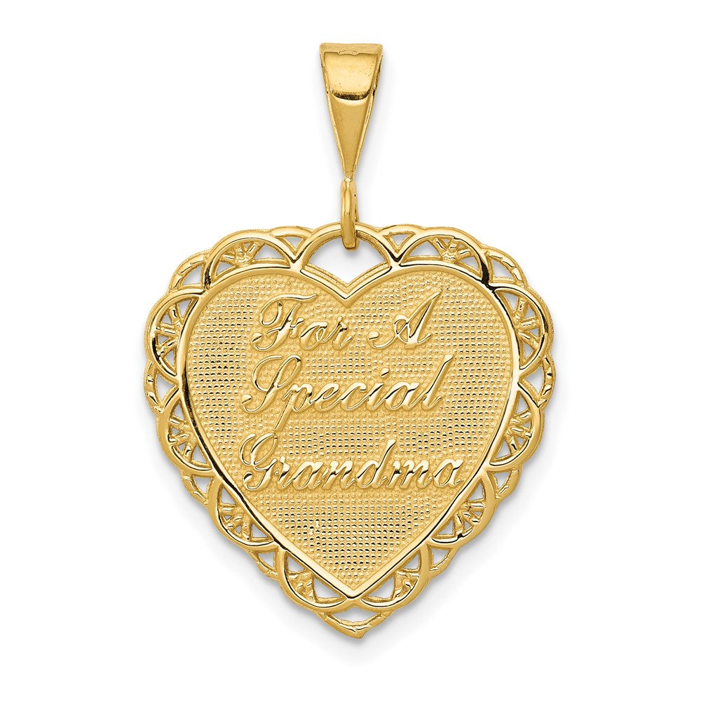 14k Yellow Gold Reversible FOR A SPECIAL GRANDMA Pendant