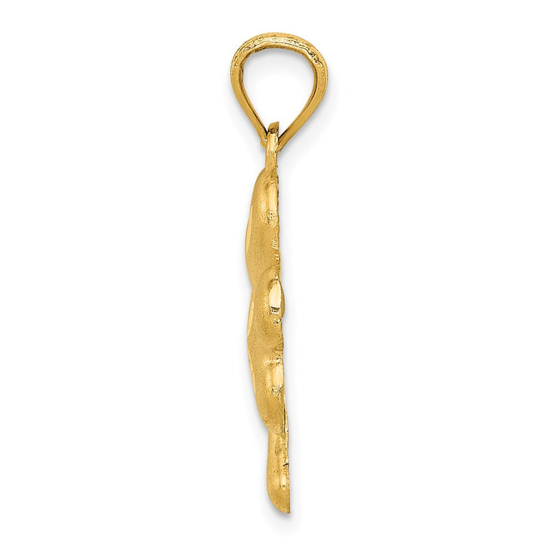 14k Yellow Gold Shamrock Charm
