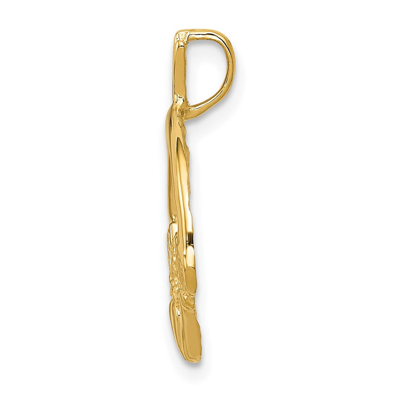 14k Yellow Gold Claddagh Pendant