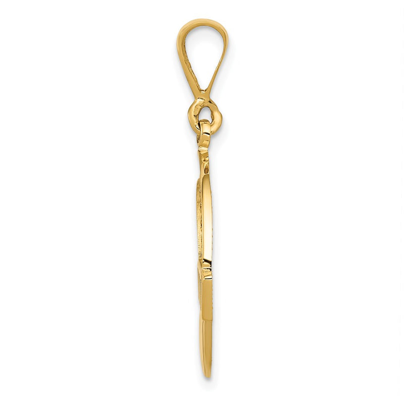 14k Yellow Gold Claddagh Pendant