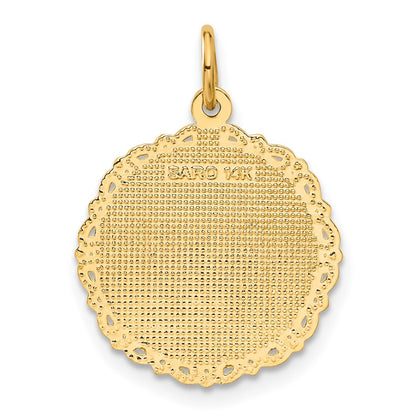 14k Yellow Gold RN Registered Nurse Disc Charm