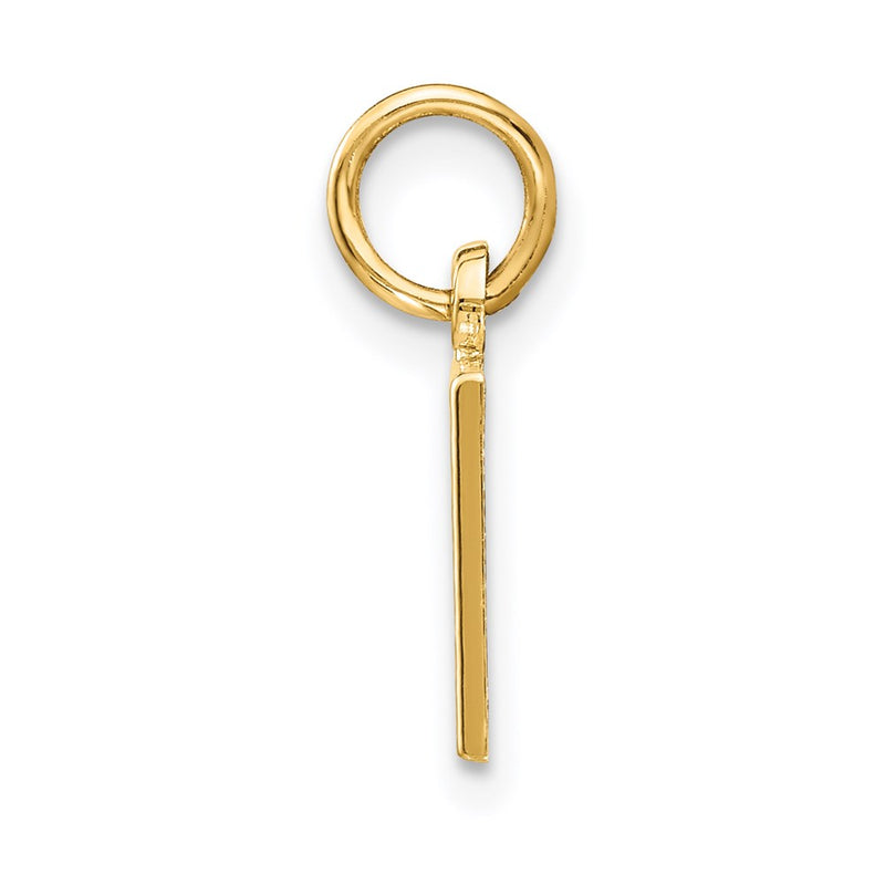 14k Yellow Gold God Bless America Flag Charm
