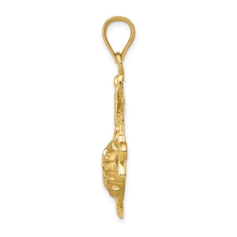 14k Yellow Gold U.S. Marine Pendant