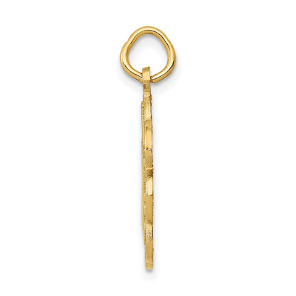 14k Yellow Gold I LOVE DOGS Charm