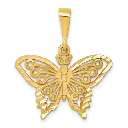 14k Yellow Gold Butterfly Charm