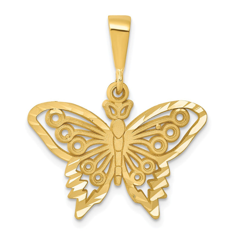 14k Yellow Gold Butterfly Charm