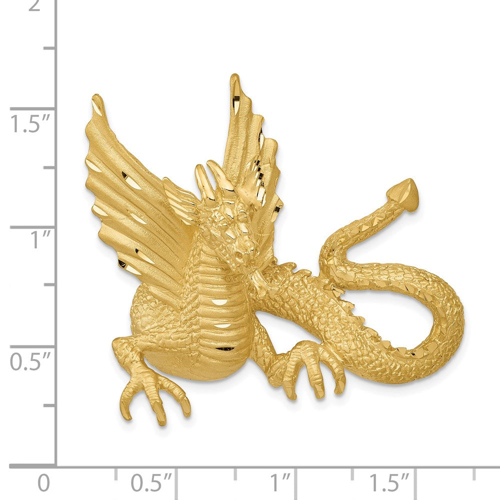 14k Yellow Gold Dragon Slide