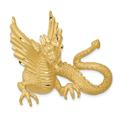 14k Yellow Gold Dragon Slide