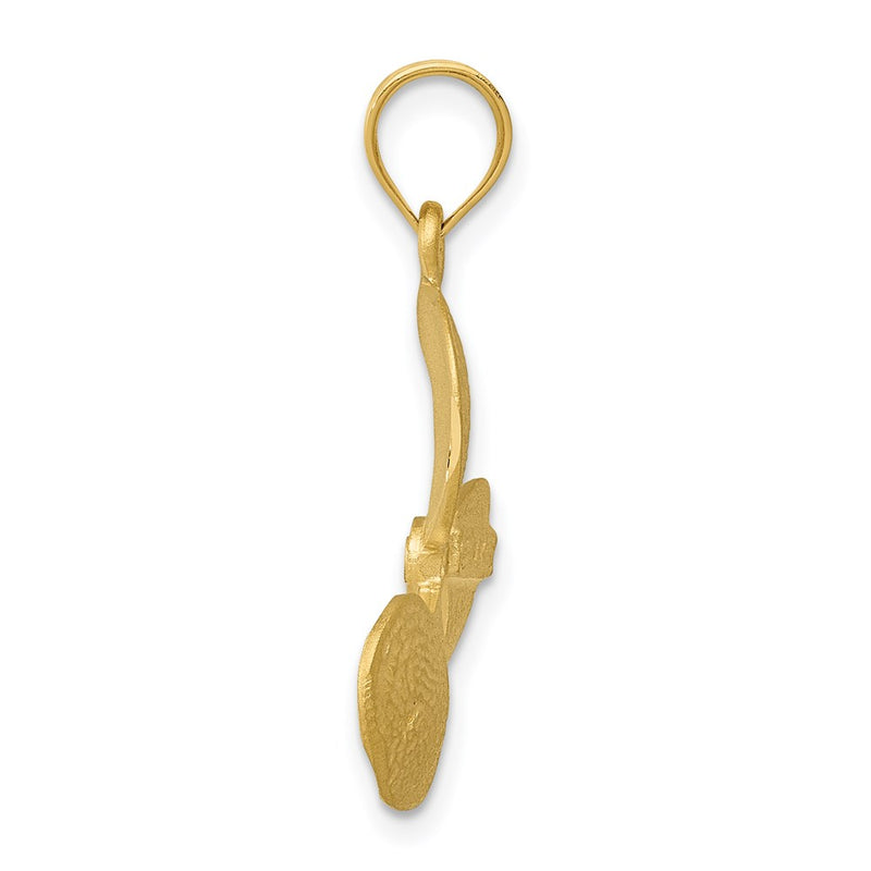 14k Yellow Gold Propeller Pendant