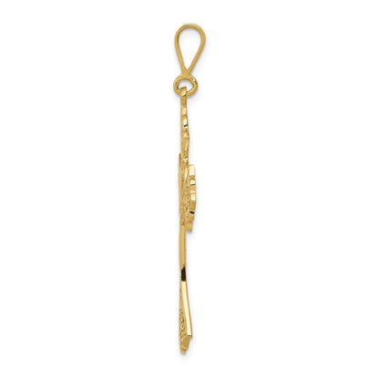 14k Yellow Gold Celtic Cross Pendant