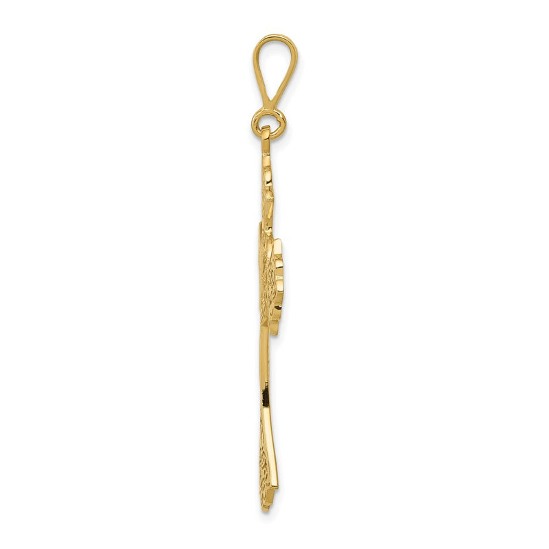 14k Yellow Gold Celtic Cross Pendant