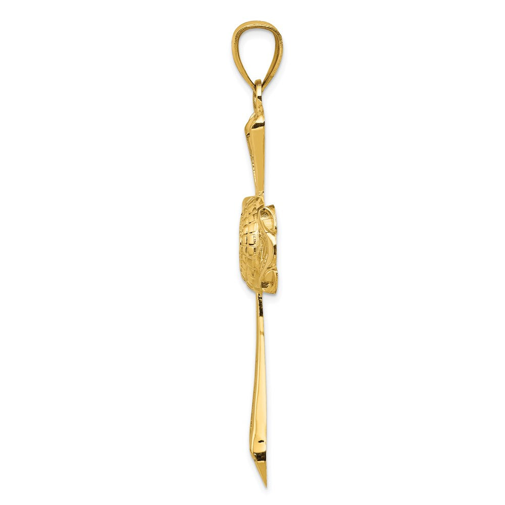 14k Yellow Gold Celtic Cross Pendant