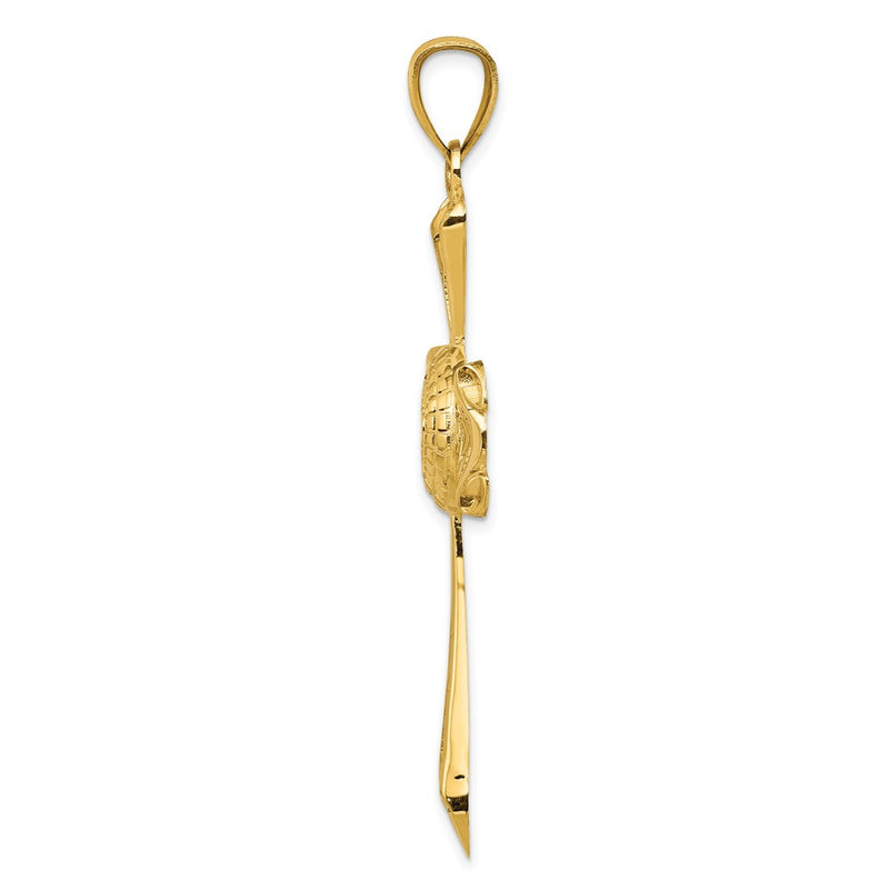 14k Yellow Gold Celtic Cross Pendant