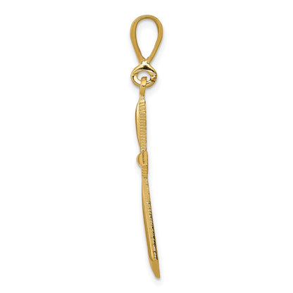 14k Yellow Gold Passion Cross Pendant
