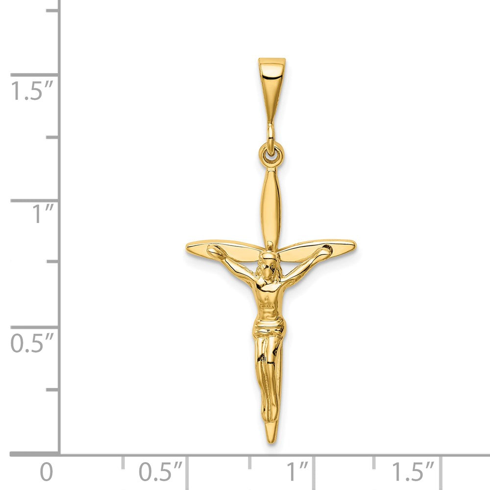 14k Yellow Gold Passion Crucifix Pendant