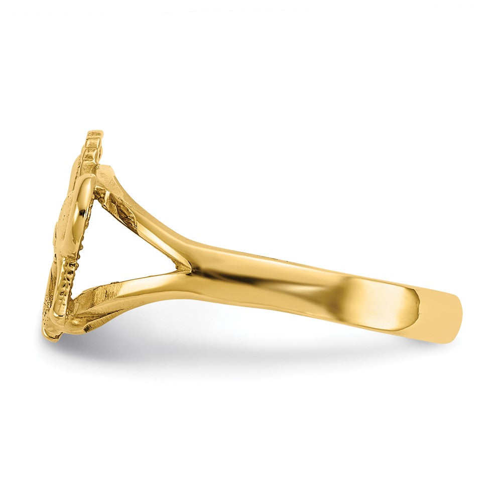14K Yellow Gold Polished Horse Ring
