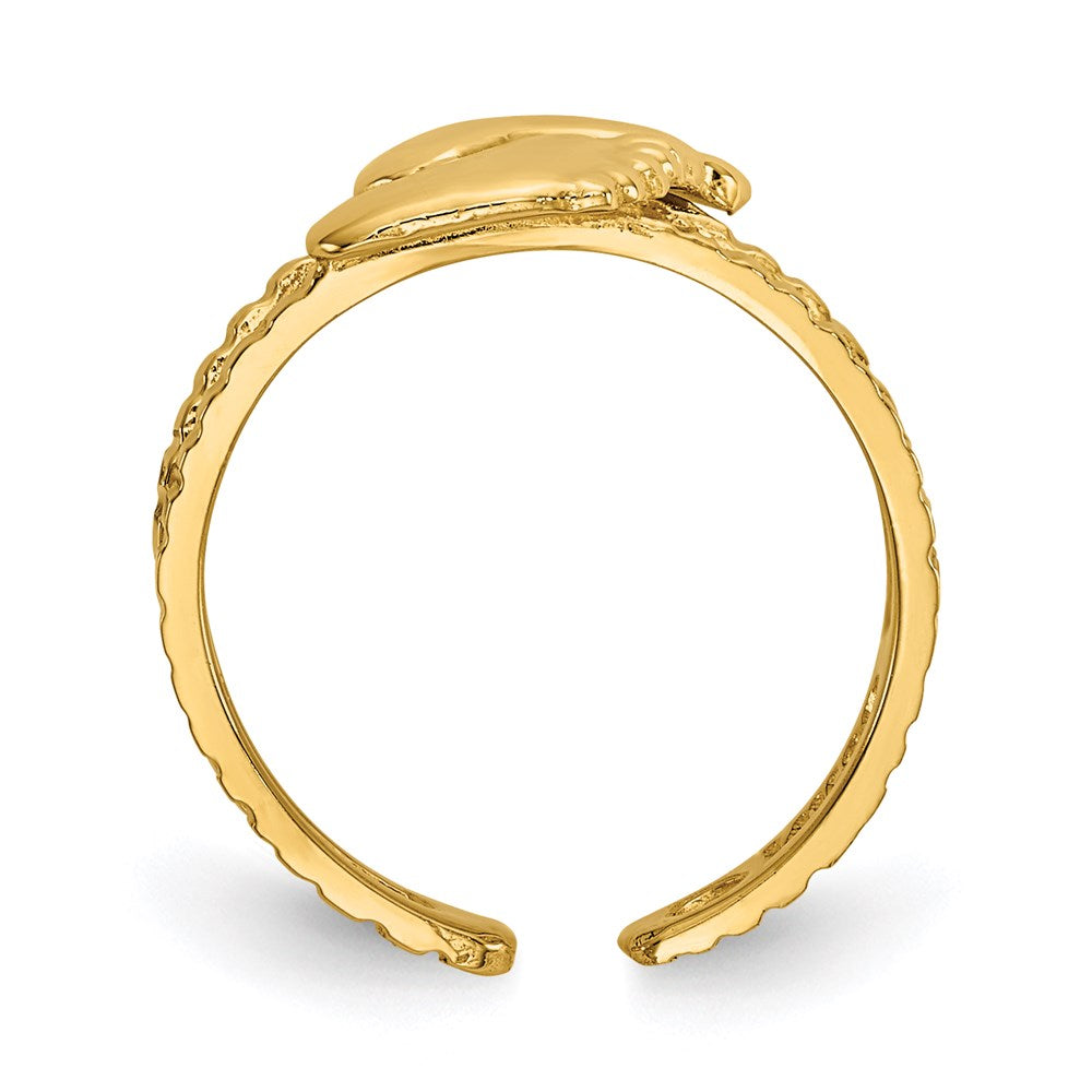 14k Yellow Gold Feet Toe Ring