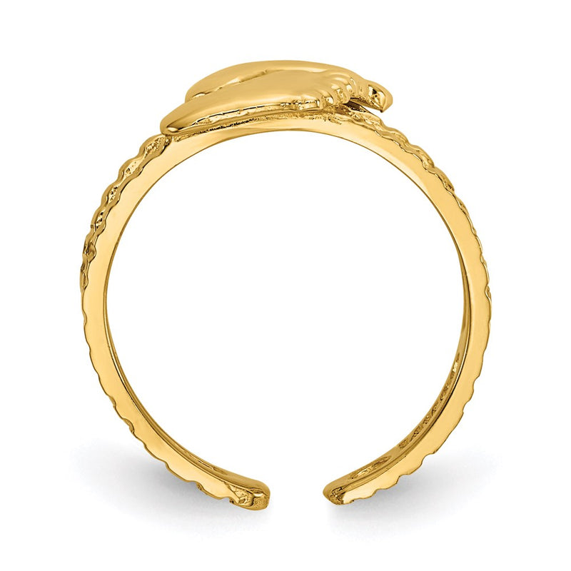 14k Yellow Gold Feet Toe Ring