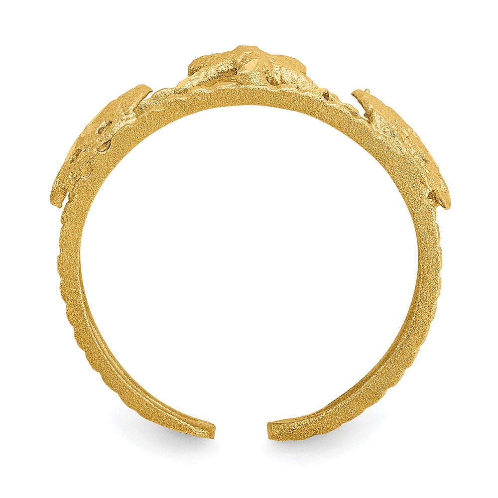 14k Yellow Gold Starfish Toe Ring