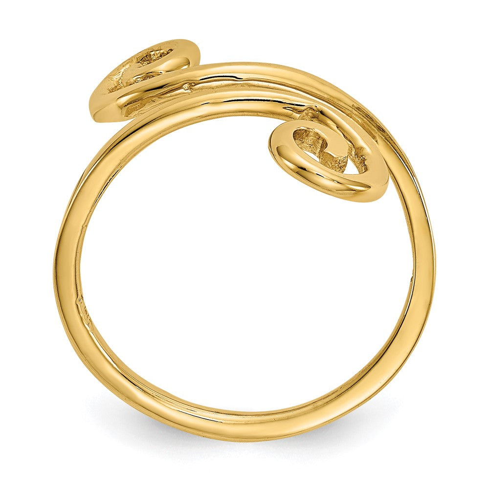 14k Yellow Gold Swirl Toe Ring