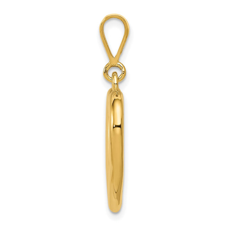 14k Yellow Gold Polished Heart Pendant