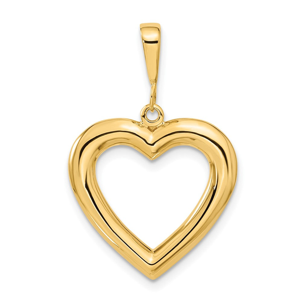 14k Yellow Gold Polished Heart Pendant