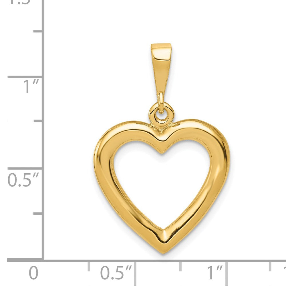 14k Yellow Gold Polished Heart Pendant