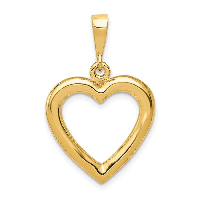 14k Yellow Gold Polished Heart Pendant