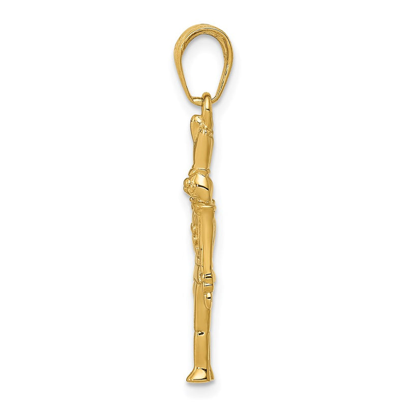 14k Yellow Gold Polished 3-D Toy Soldier Pendant