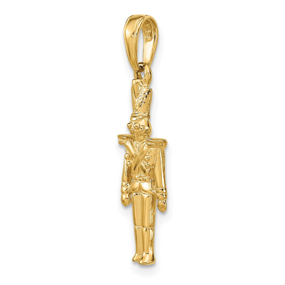 14k Yellow Gold Polished 3-D Toy Soldier Pendant
