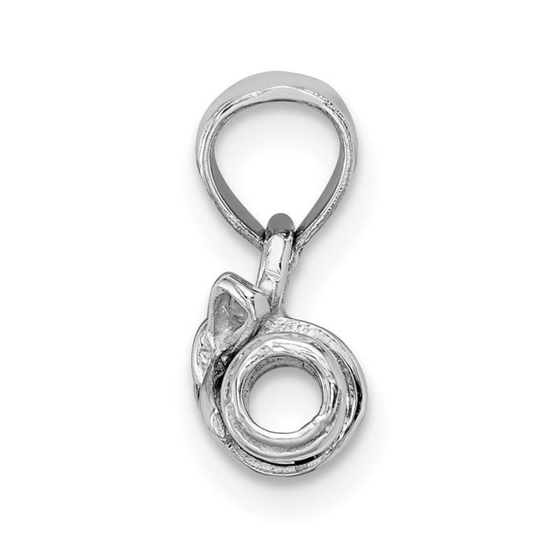 14k White Gold 3-D DIPLOMA  Rolled Up Charm