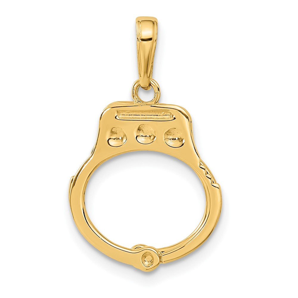 14k Yellow Gold 2-Piece Handcuffs Charm