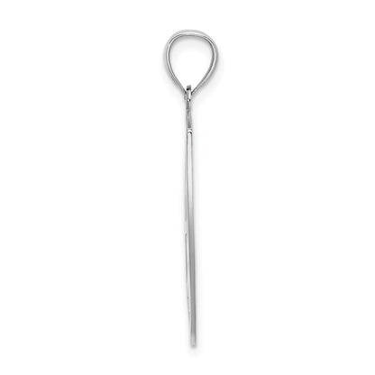 14k White Gold Polished Cut-Out EMT  Charm