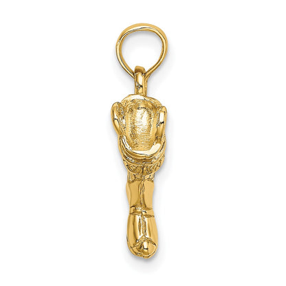 14k Yellow Gold 3-D Firefighter Boot Charm