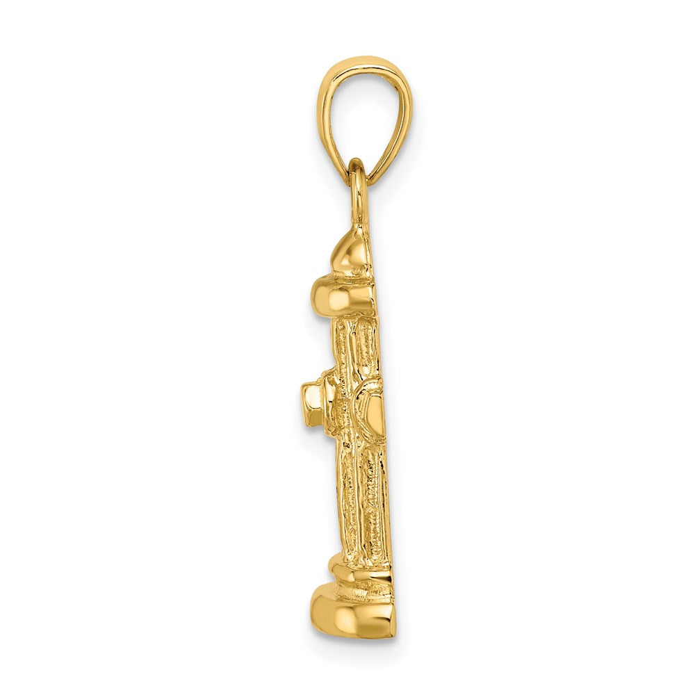 14k Yellow Gold 2-D Fire Hydrant Charm