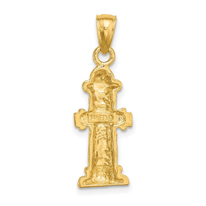 14k Yellow Gold 2-D Fire Hydrant Charm