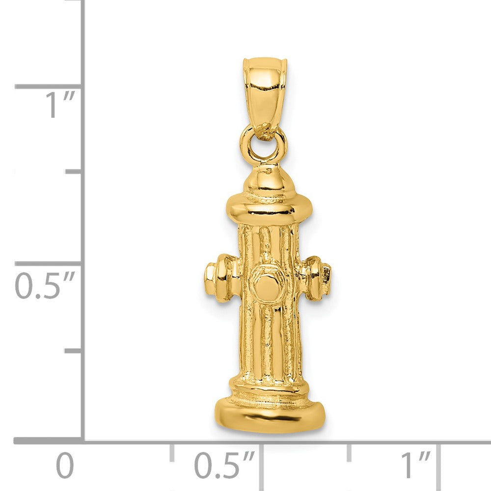 14k Yellow Gold 2-D Fire Hydrant Charm
