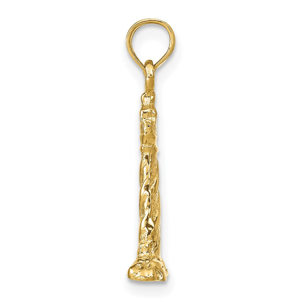 14k Yellow Gold 3D St. Augustine Lighthouse Pendant