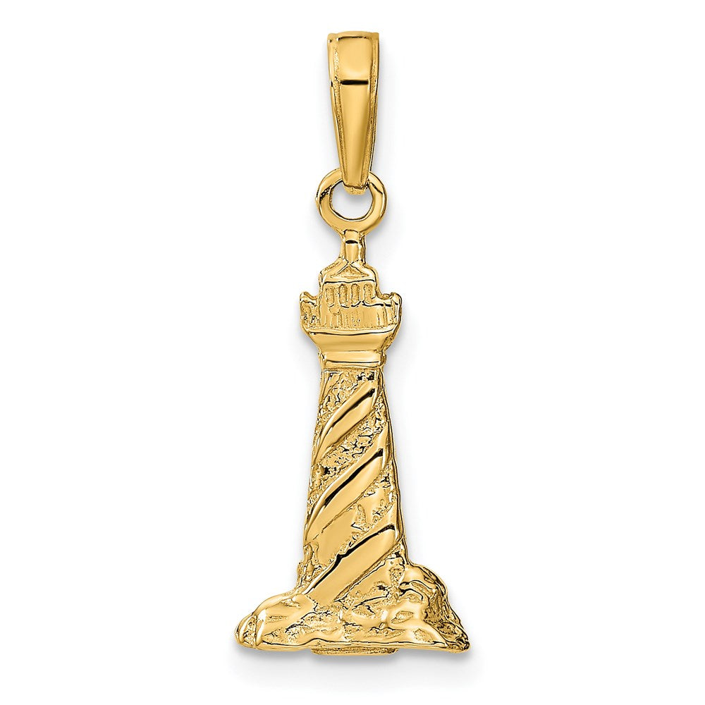 14k Yellow Gold 3D St. Augustine Lighthouse Pendant